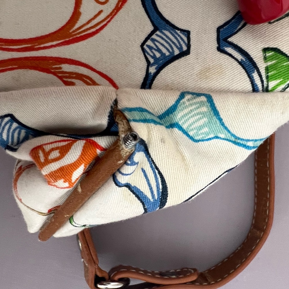 Monogrammed Coach small purse. Multicolored. Vintage. - Picture 7 of 12